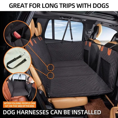 Dog Car Seat Cover with Waterproof Hard Base for Stability and Comfort