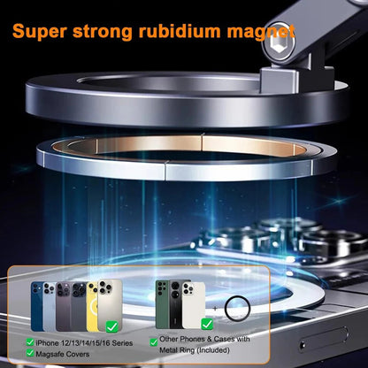 Magnetic Phone Holder With Power-Grip Suction And 360° Rotation