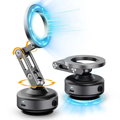 Magnetic Phone Holder With Power-Grip Suction And 360° Rotation