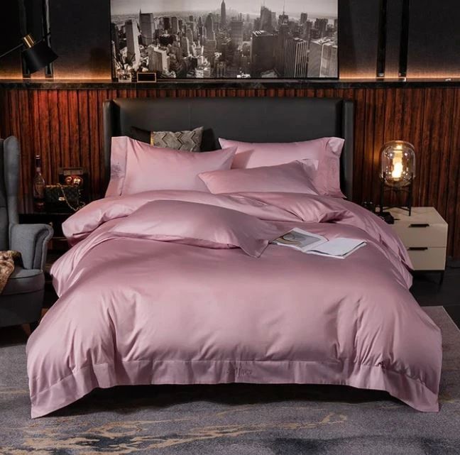Modern Black Cotton Bedding Set