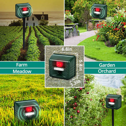 Ultrasonic Animal Repeller with Motion Sensor for Outdoor Pest Control