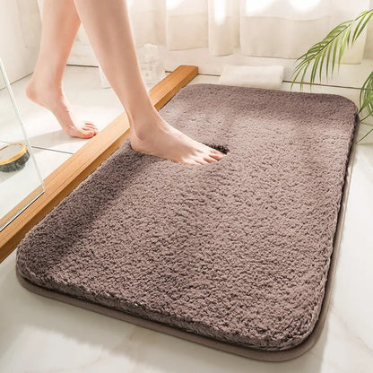 Thick Luxury Bathroom Rug Non-Slip Absorbent Soft Machine Washable