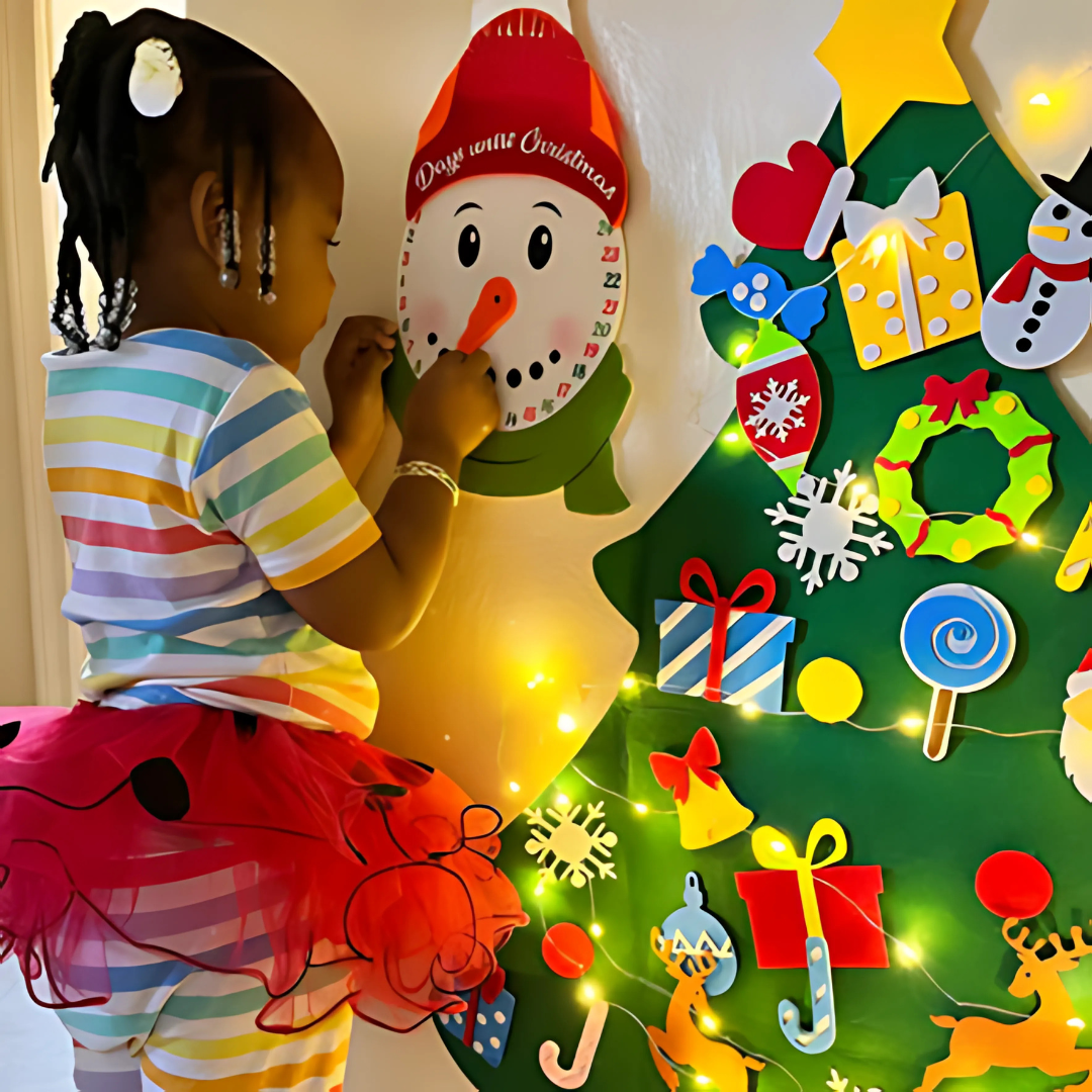 Children's Felt Christmas Tree with Detachable Ornaments