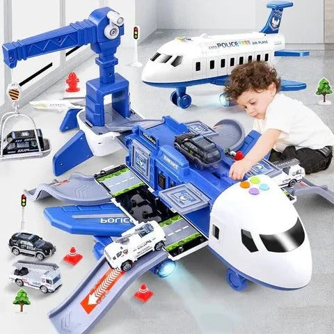 Extra Large Airplane Toy Set with Sound Lights and 20 Pieces for Kids