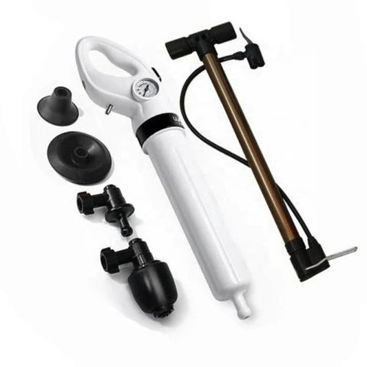 High-Pressure Toilet Plunger and Drain Clog Remover Tool