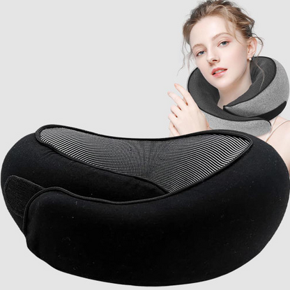 Memory Foam Airplane Travel Pillow with Special Neck Support Compact