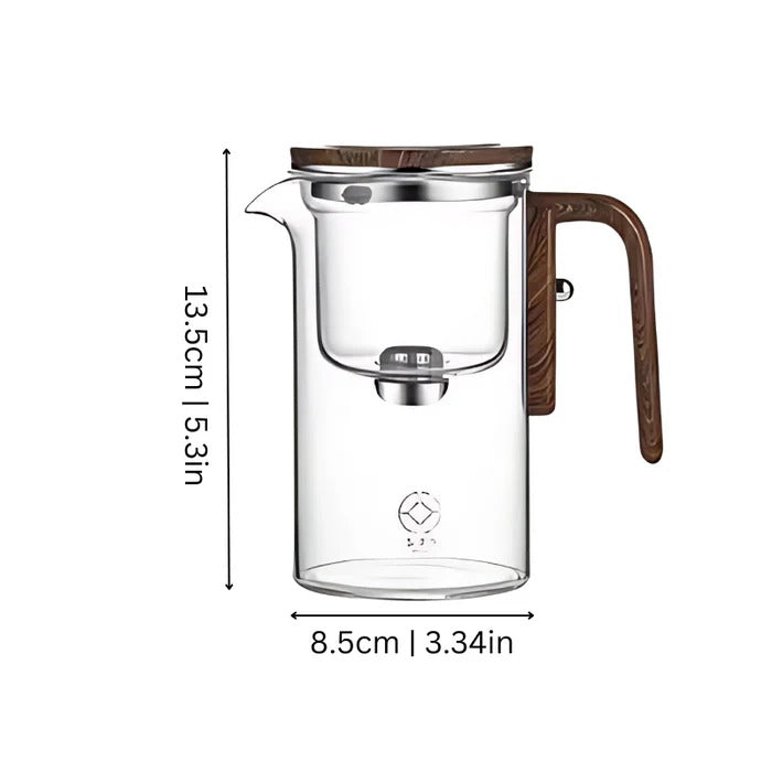Minimalist Glass and Wood Tea Infuser