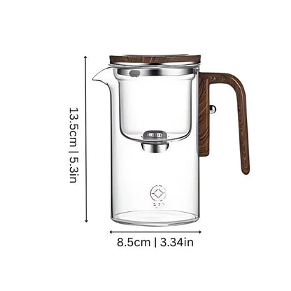 Minimalist Glass and Wood Tea Infuser