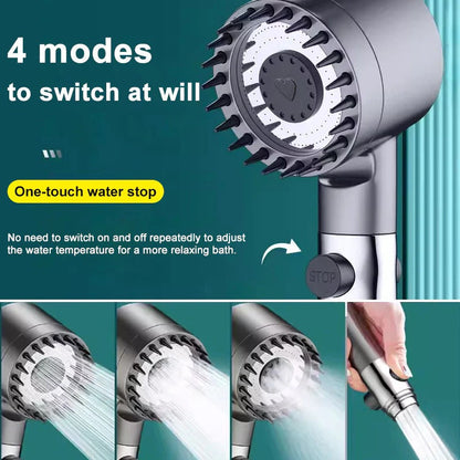 High Pressure Showerhead With 9-Layer Filter And Water Saving Flow Control