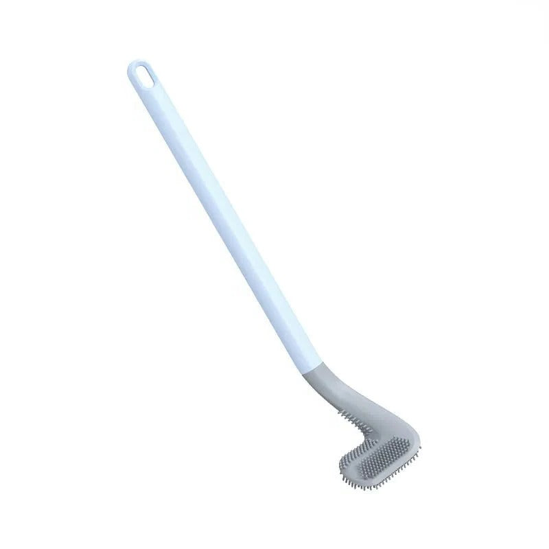 Self-Cleaning Toilet Brush With Stand Base and Hygienic Rinse