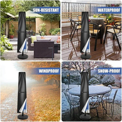 Waterproof Outdoor Parasol Cover with Telescopic Rod and UV Protection
