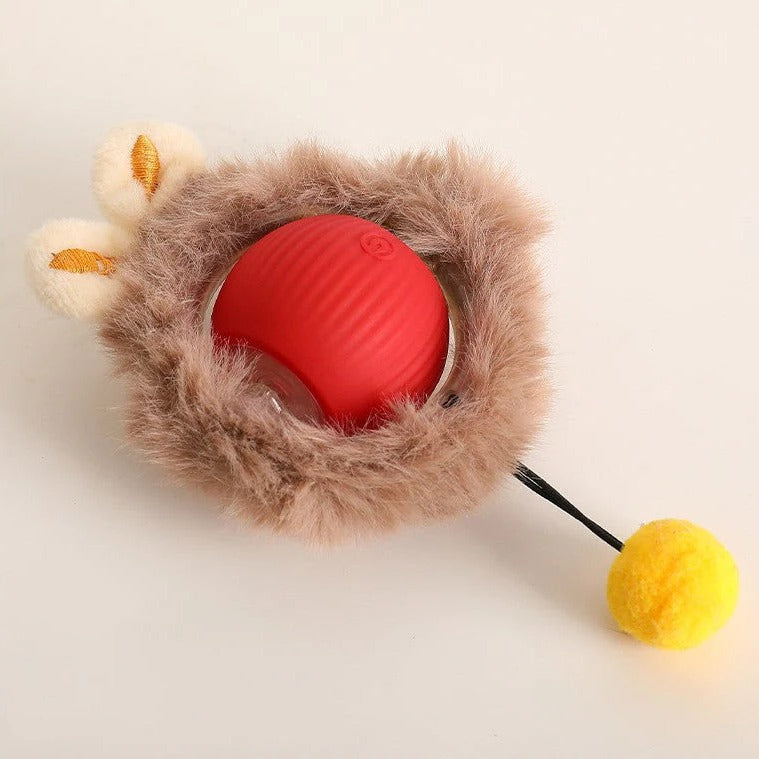 Interactive Rolling Dog Ball Toy with Tail Attachment for Active Play