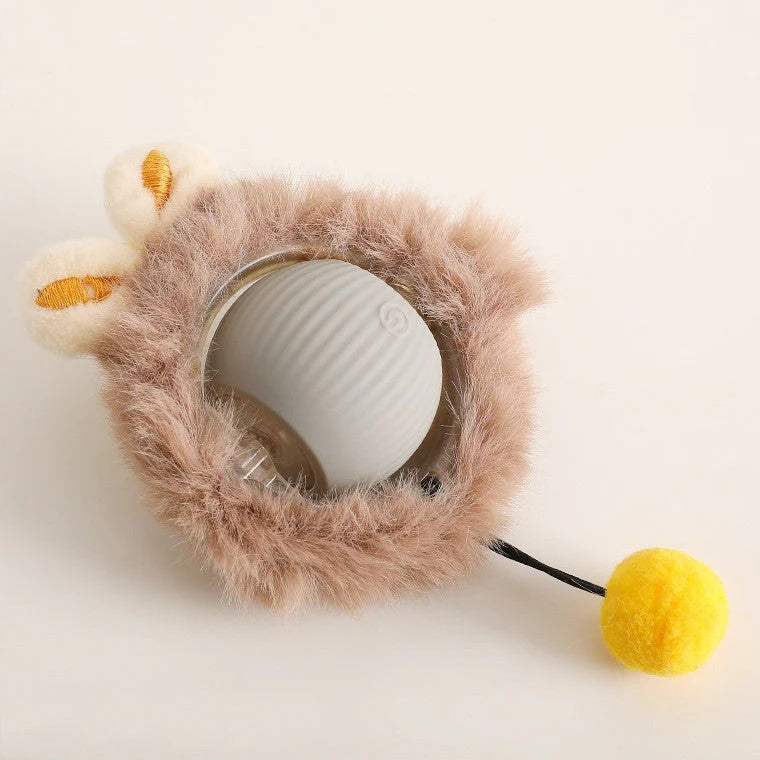 Interactive Rolling Dog Ball Toy with Tail Attachment for Active Play