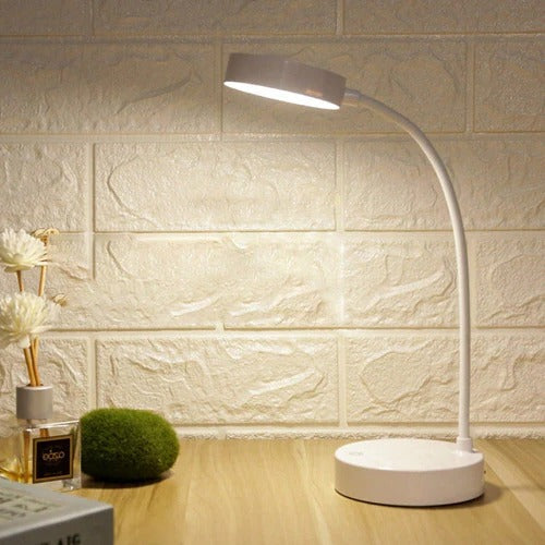 Touch-Control LED Bedside Reading Lamp with Adjustable Arm and USB Power