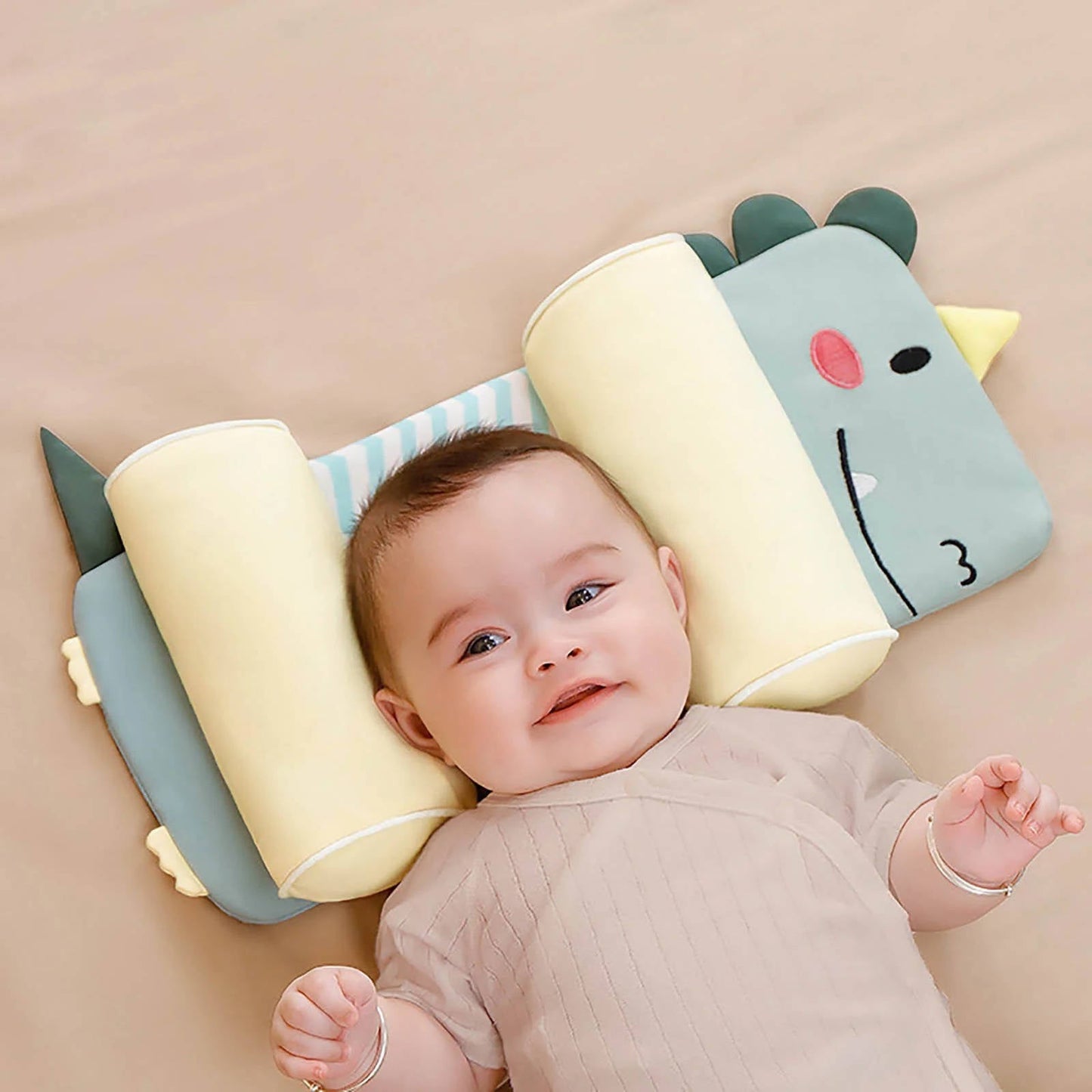 Adjustable Newborn Baby Head Pillow With Breathable Cotton Cover