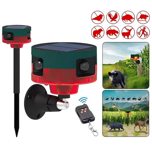 360 Degree Solar Animal Repeller with Motion Sensor and LED Flash