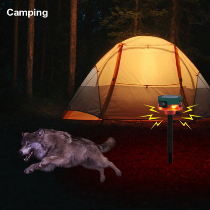 360 Degree Solar Animal Repeller with Motion Sensor and LED Flash