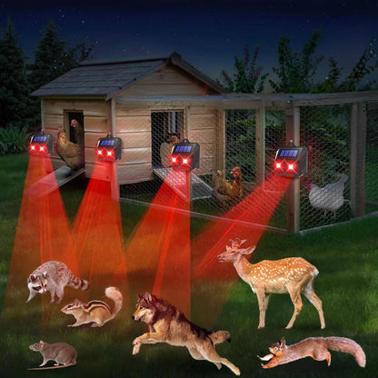 Ultrasonic Solar Powered Animal Repellent 2-Pack Outdoor Pest Control