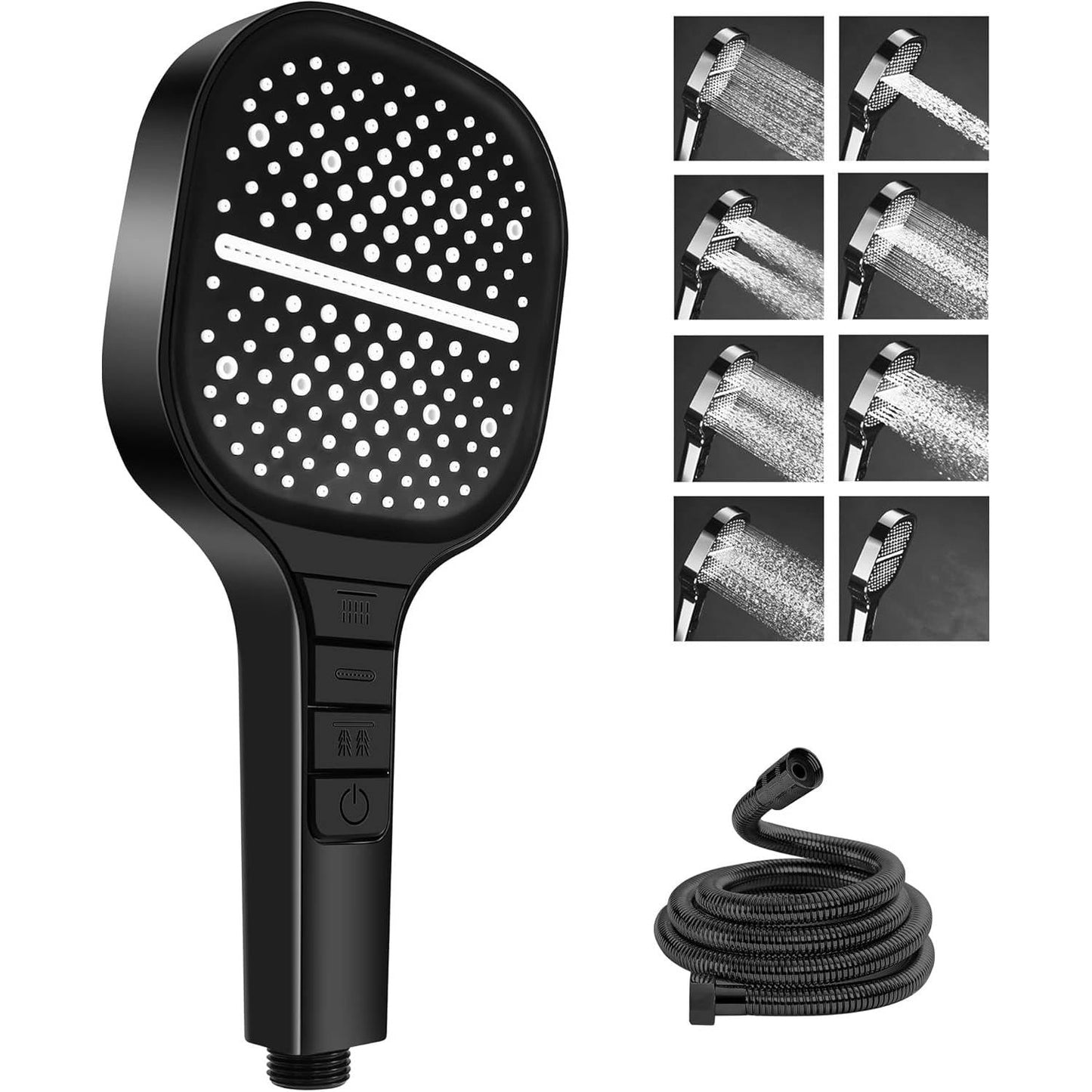 High Pressure Shower Head With 7 Spray Modes and Built-In Filter