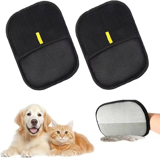 Mesh Pet Hair Remover Glove With Black Surface
