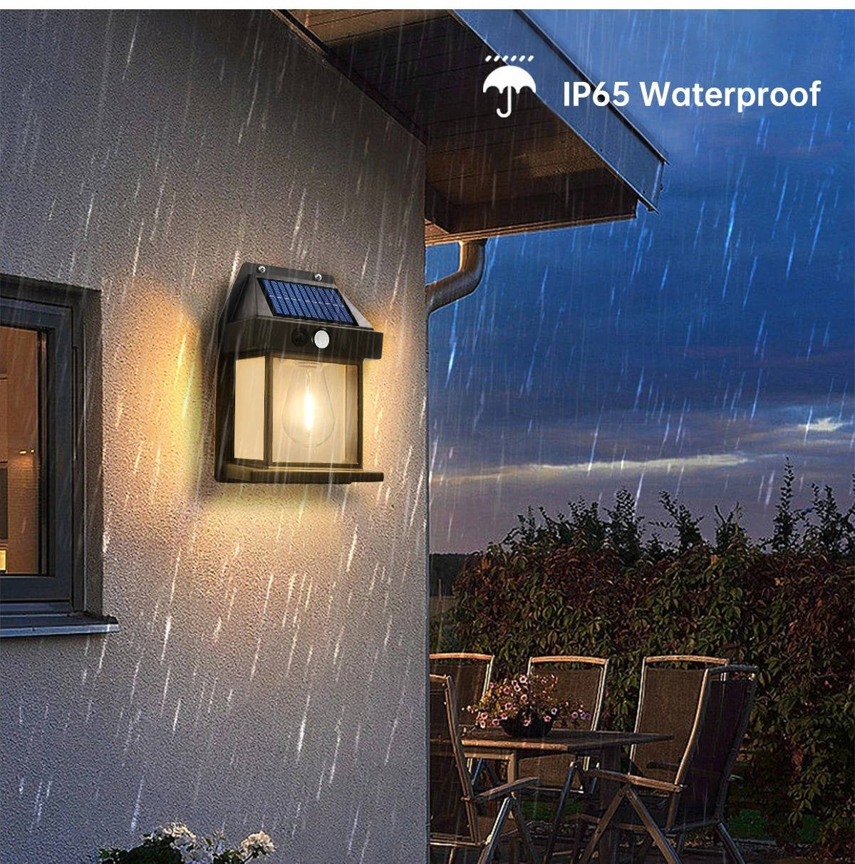 2-Pack Solar Outdoor Wall Lights Motion Sensor 600 Lumens Weatherproof