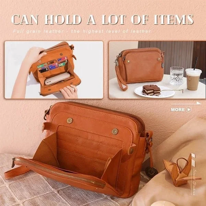 Crossbody Shoulder Bag with RFID Wallet and Three Layers