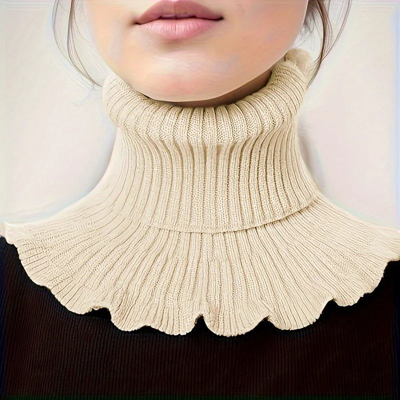 Knitted Turtleneck Neck Scarf for Women Soft Warm Winter Neckwear