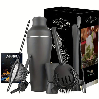 Professional Stainless Steel Cocktail Shaker Set With Strainer And Muddler