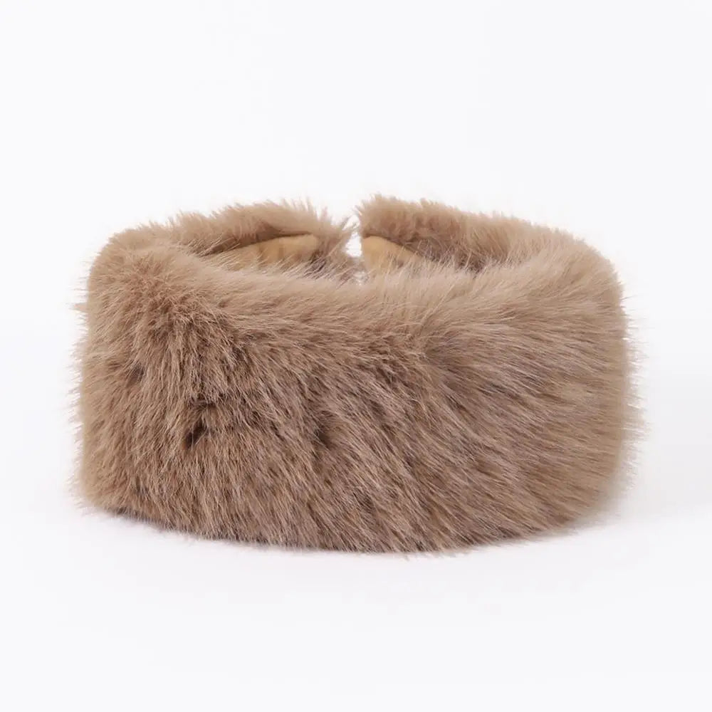 Fluffy Faux Fur Winter Headband for Women Warm and Stylish