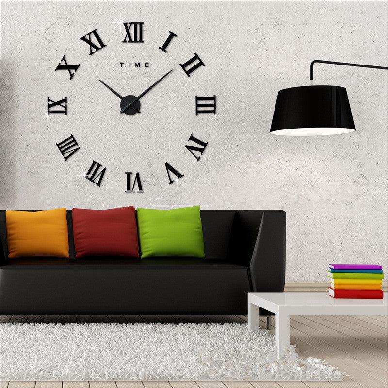 Large Customizable 3D Wall Clock Modern Geometric Silent Quartz Design