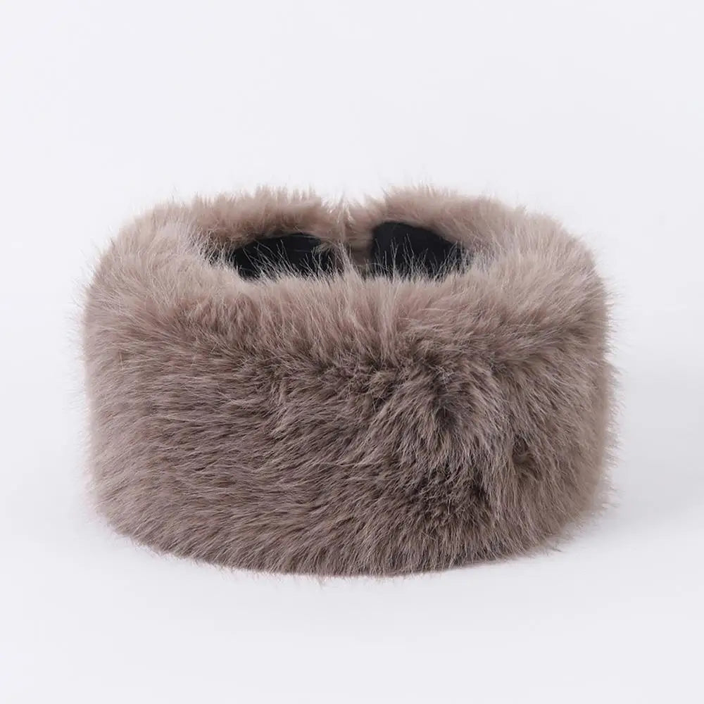 Fluffy Faux Fur Winter Headband for Women Warm and Stylish