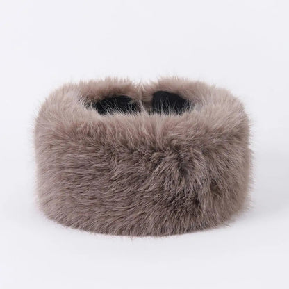 Fluffy Faux Fur Winter Headband for Women Warm and Stylish