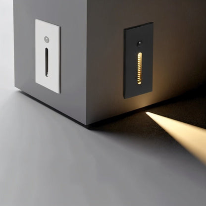 Recessed LED Wall Light With Matte Metal Finish