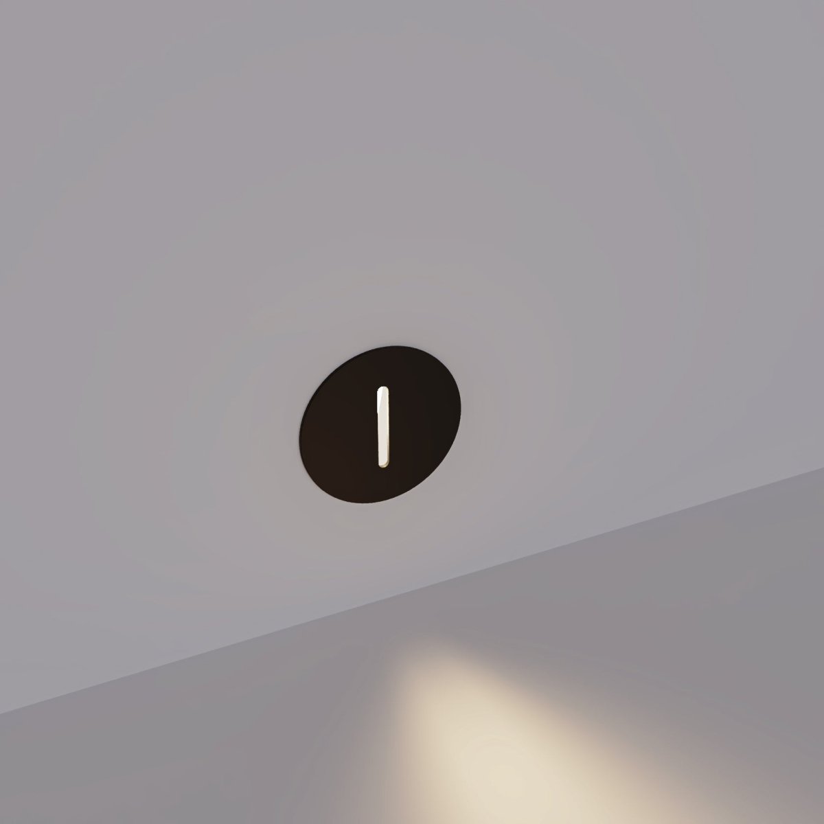 Recessed LED Wall Light With Matte Metal Finish