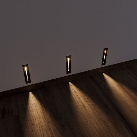 Recessed LED Wall Light With Matte Metal Finish