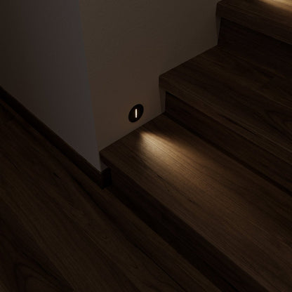 Recessed LED Wall Light With Matte Metal Finish