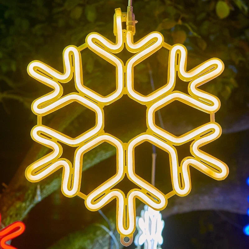 Outdoor Hanging LED Christmas Lights Warm White Festive Decoration