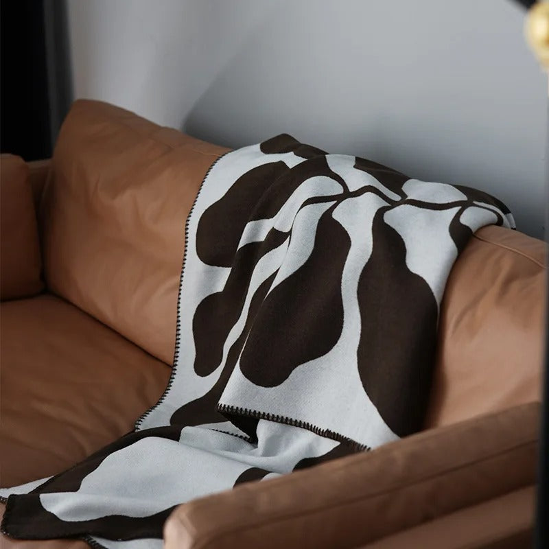 Nordic Cotton Abstract Throw Blanket