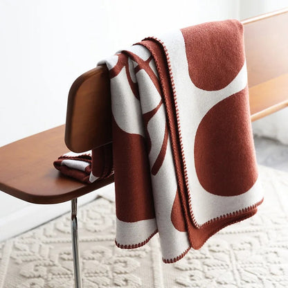 Nordic Cotton Abstract Throw Blanket
