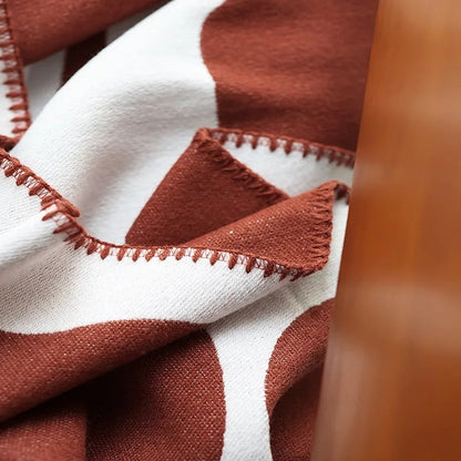 Nordic Cotton Abstract Throw Blanket