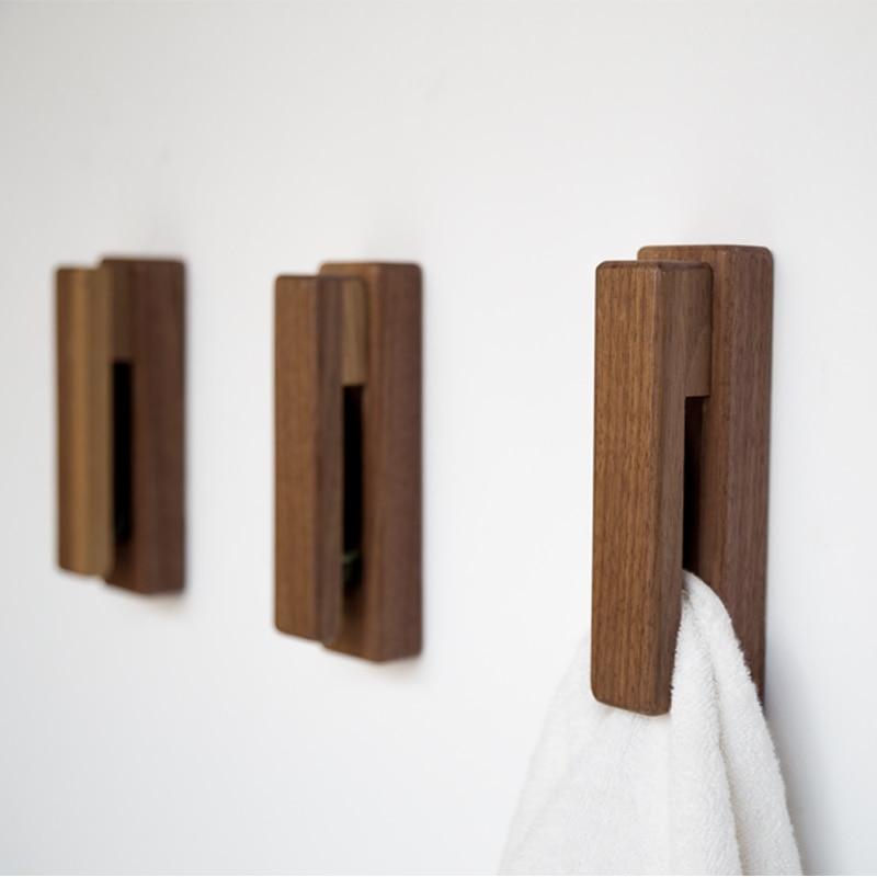 Nordic Walnut Wall-Mounted Towel Holder