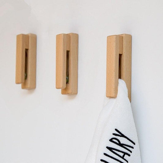 Nordic Walnut Wall-Mounted Towel Holder