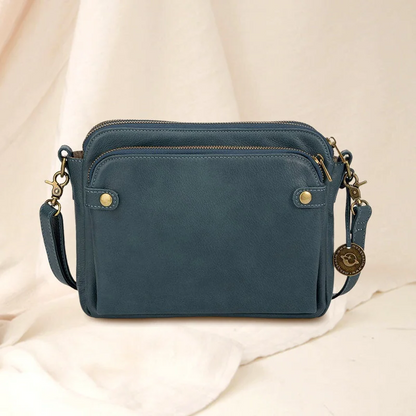 Crossbody Shoulder Bag with RFID Wallet and Three Layers
