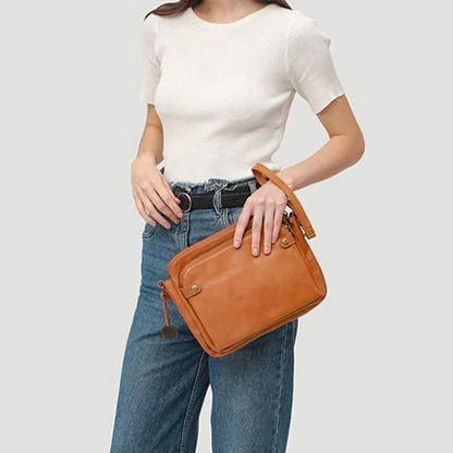 Crossbody Shoulder Bag with RFID Wallet and Three Layers