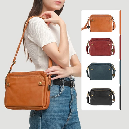 Crossbody Shoulder Bag with RFID Wallet and Three Layers