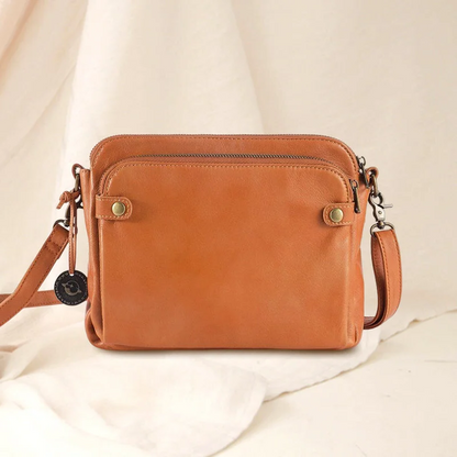Crossbody Shoulder Bag with RFID Wallet and Three Layers
