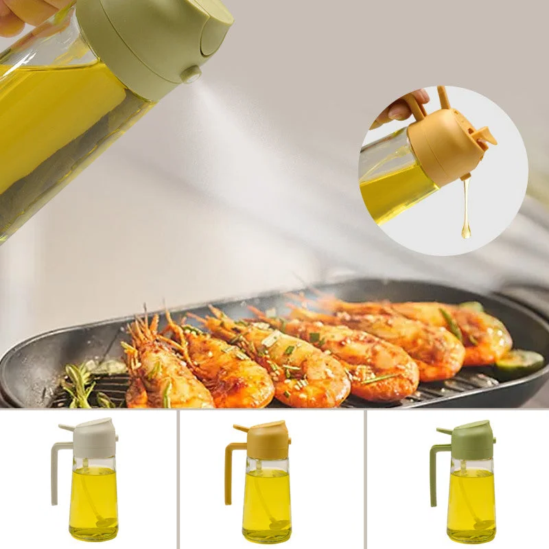 Contemporary Glass Oil Dispenser with Colorful Lid