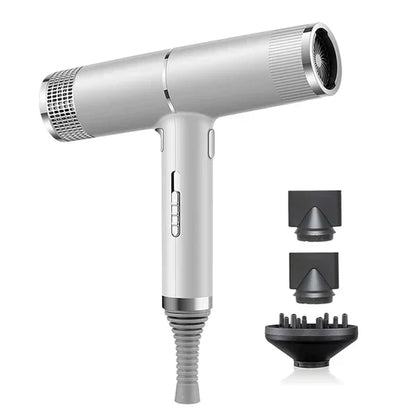 Metallic Red Hair Dryer with High-Speed Motor