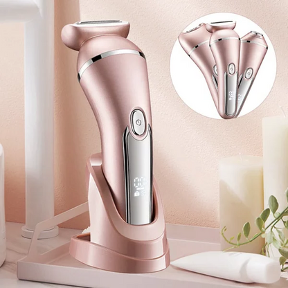 3-in-1 Waterproof Electric Shaver for Women with Trimmer and Epilator