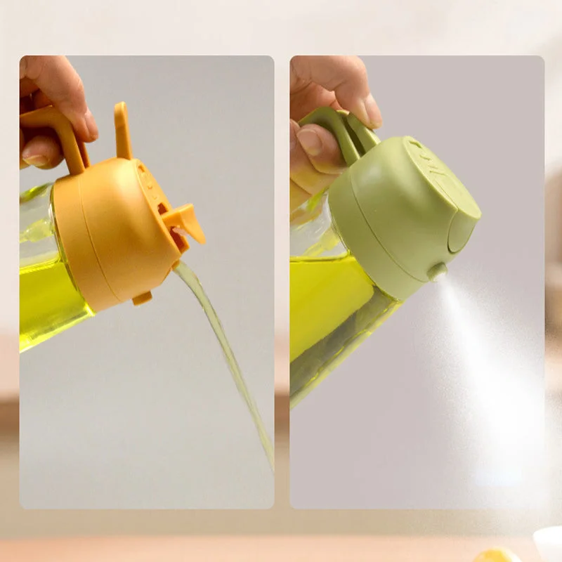 Contemporary Glass Oil Dispenser with Colorful Lid